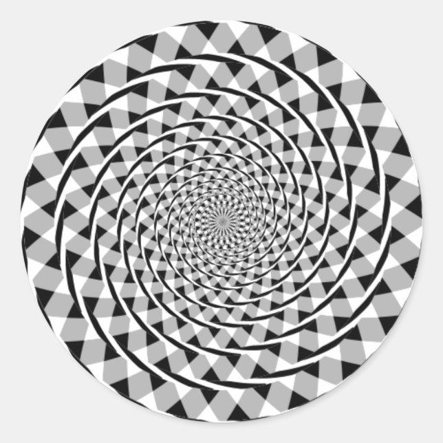 Fraser spiral illusion classic round sticker (Front)