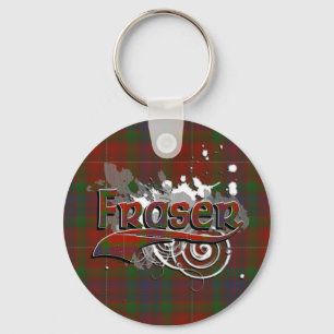 Fraser Tartan Grunge Keychain