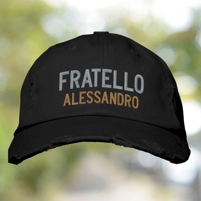 Fratello (brother) Personalized Embroidered Hat (Creator Uploaded)