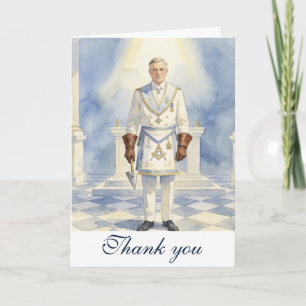 Fraternal Greetings Freemason Masonic Birthday Thank You Card