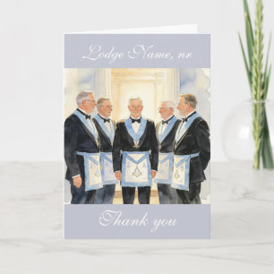 Fraternal Greetings Freemason Masonic Birthday Thank You Card