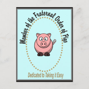 Fraternal Order of Pigs Postcard