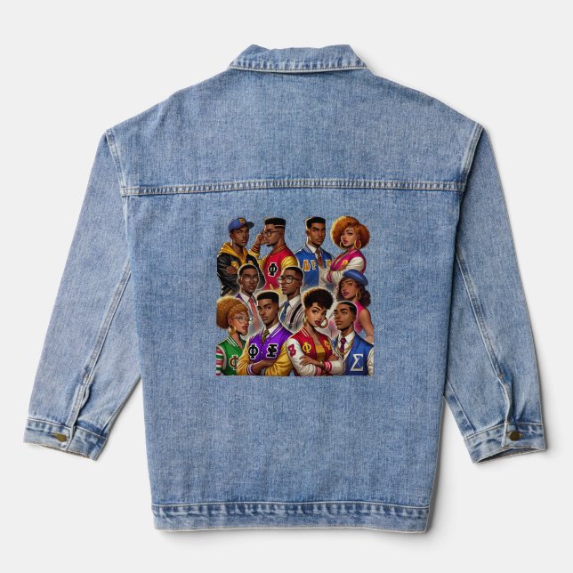 Fraternities  denim jacket (Back)