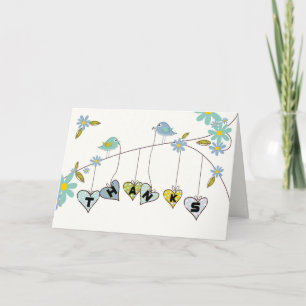 Fraternity House Mom Thanks From Group, Birds Hold Thank You Card