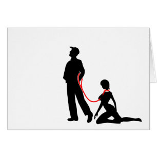 Frau ein der Leine - Böse Männer