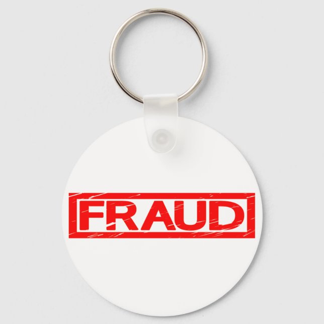 Fraud Stamp Keychain (Front)