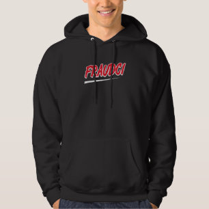 Fraudci Red Simple Design Hoodie