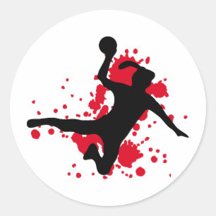 Frauenhandball handball sign classic round sticker