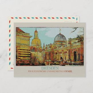 Frauenkirche and Academy of Fine Arts Dresden Postcard