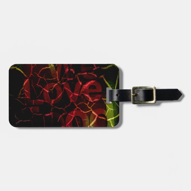 Frayed Edges, Strong Heart: Unbreakable Love  Luggage Tag (Front Horizontal)