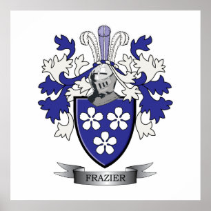 Frazier Family Crest Coat of Arms Poster