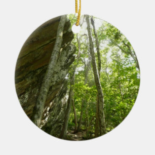 Frazier Rock Wall in Shenandoah National Park Ceramic Ornament