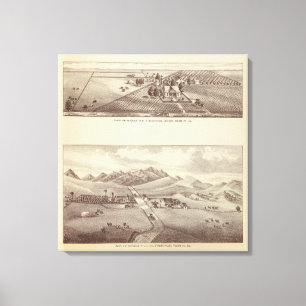 Frazier Valley, Lakeside ranches Canvas Print