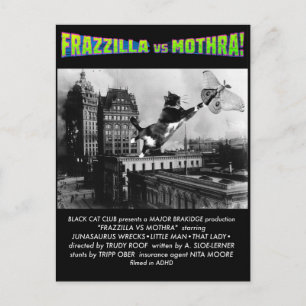Frazzilla! A Monster Cat Postcard