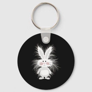 Frazzled Bunny Cute Easter Humor Rabbit Holiday Keychain