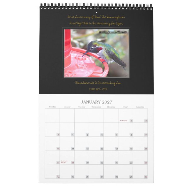 Frazzled By Zazzle. ~Special Order~ Calendar (Jan 2027)
