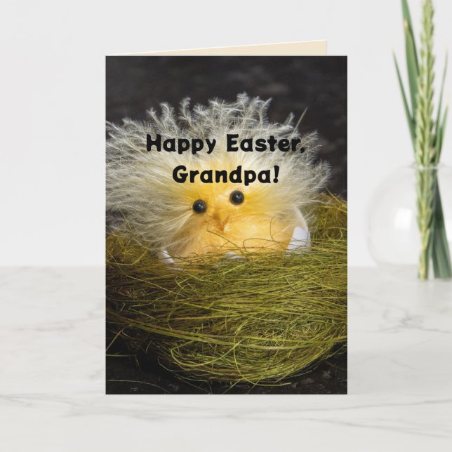FRAZZLED CHICK GRANDPA EASTER CARD (Front)