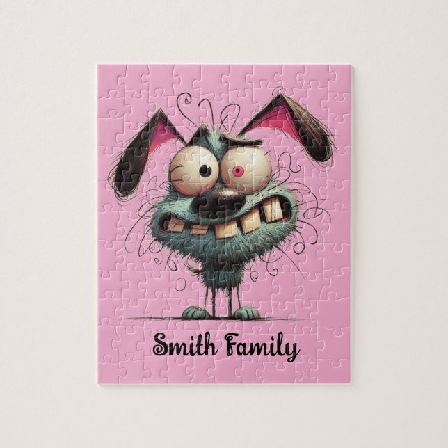 Frazzled Doggie Personalized Puzzle (Vertical)