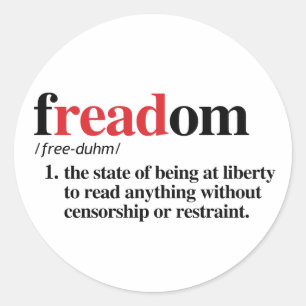 freadom definition classic round sticker