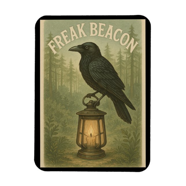 Freak Beacon Raven Flexible Magnet (Vertical)
