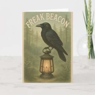 Freak Beacon Raven Greetings Card