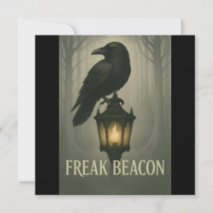 Freak Beacon Raven Invitation Card
