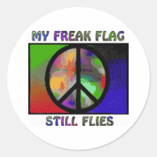Freak Flag Classic Round Sticker (Front)