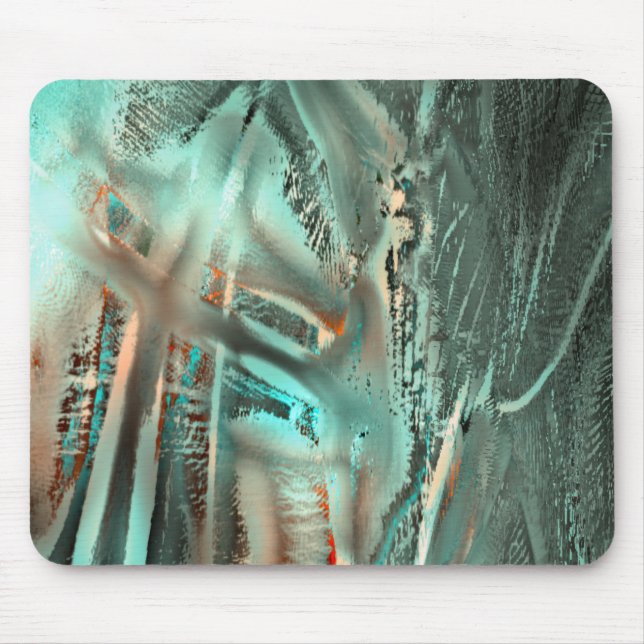 Freak grayish cyan  texture & rough digital cutout mouse pad (Front)