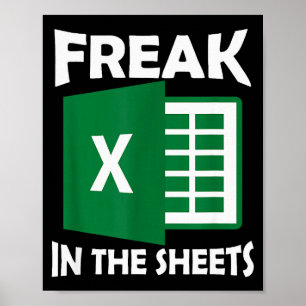 Freak In The Sheets, Accountant Funny Spreadsheet  Poster