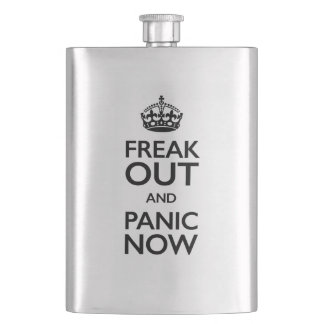freak out and panic now hip flask