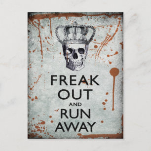Freak Out and Run Ave Halloween Carte postale