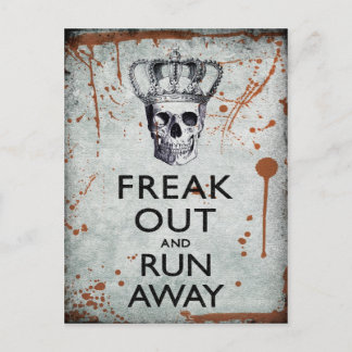 Freak Out and Run Ave Halloween Carte postale
