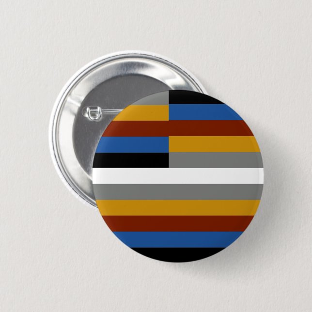 Freak Pride Flag 2 Inch Round Button (Front & Back)