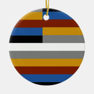 Freak Pride Flag Ceramic Ornament