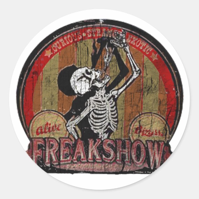 Freak Show Classic Round Sticker (Front)