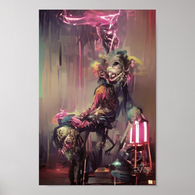 FREAK SHOW  fantasy art illustration poster (Front)