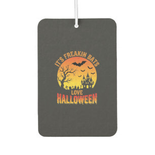 Freakin Bats Love Halloween Haunted Castle Design_ Air Freshener