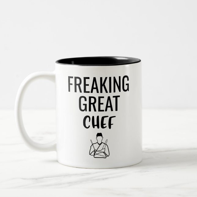 Freaking Great Chef Two-Tone Coffee Mug (Left)