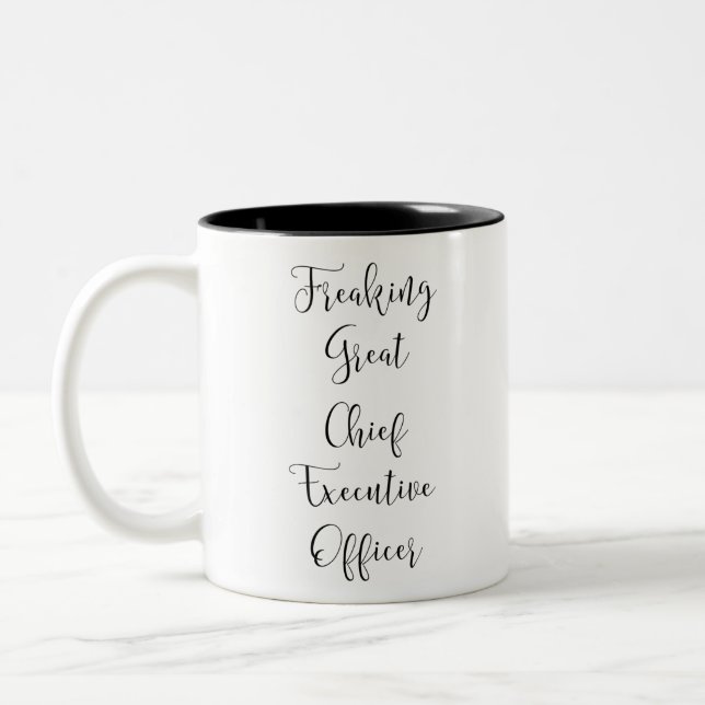 Freaking Great Chief Executive Officer Two-Tone Coffee Mug (Left)