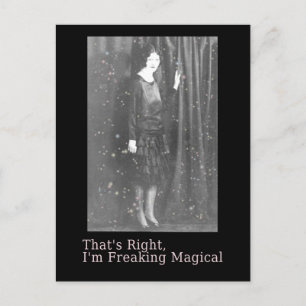 Freaking Magical Vintage Photo Art Postcard