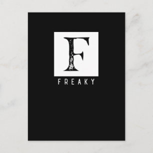 Freaky Bold Typography Black and White Design Holiday Postcard