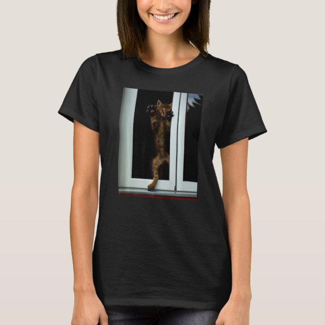 Freaky cat artwork kitten meme   T-Shirt (Front)
