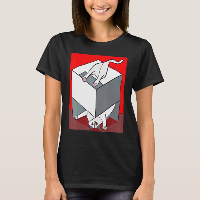 Freaky cat artwork kitten meme T-Shirt (Front)