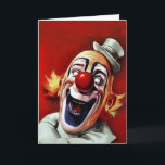 Freaky Clown Birthday Card<br><div class="desc">Custom restored,  high quality vintage clown image.</div>