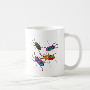 Freaky Cool Rainbow Stag Beetles Coffee Mug