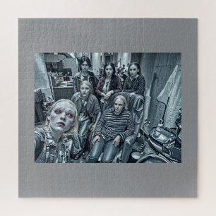 Freaky Family Photo Halloween themed Jigsaw Puzzle