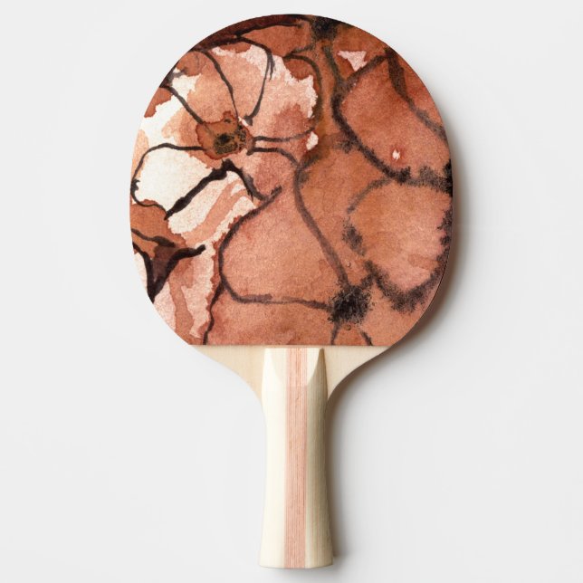 "Freaky Floral #2" Floral Ping Pong Paddle (Front)