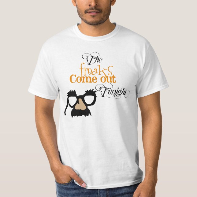 Freaky Halloween Moustache T-Shirt (Front)