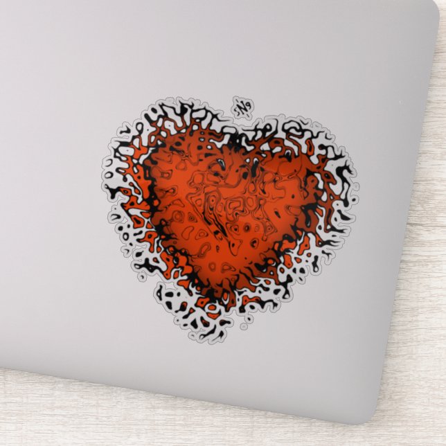 Freaky heart v2 sticker (Detail)