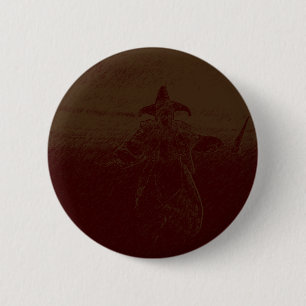 Freaky Scary Harlequin Clown 2 Inch Round Button